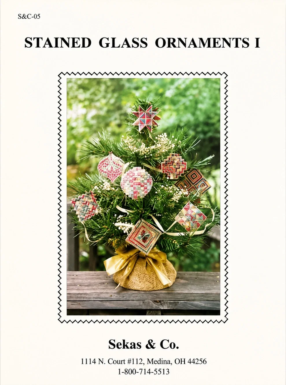Sekas & Co Stained Victorian Paper Glass Ornaments III Needlepoint Pattern